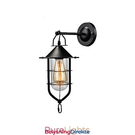 Europeisk Stil Vegglampe Balkonggang Utendørs Lampe Retro Industriell Vind Bar Gårdsplass Trapper Soverom Vegg