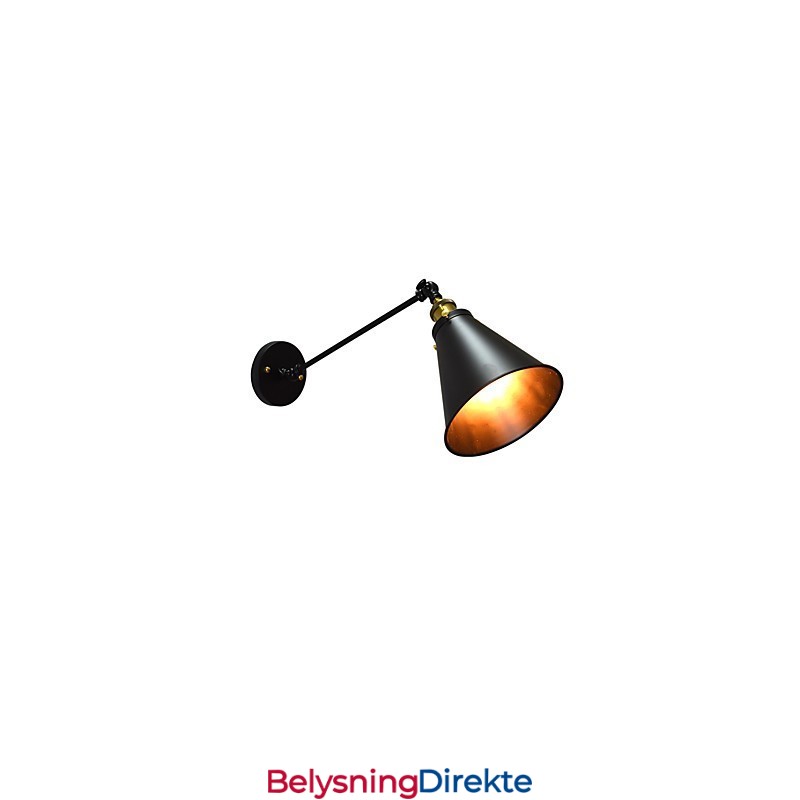 Buzz Paint Enkeltvegg Jernvegglampe Dum Svart Lyssabellampe På Vegg
