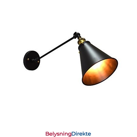 Buzz Paint Enkeltvegg Jernvegglampe Dum Svart Lyssabellampe På Vegg