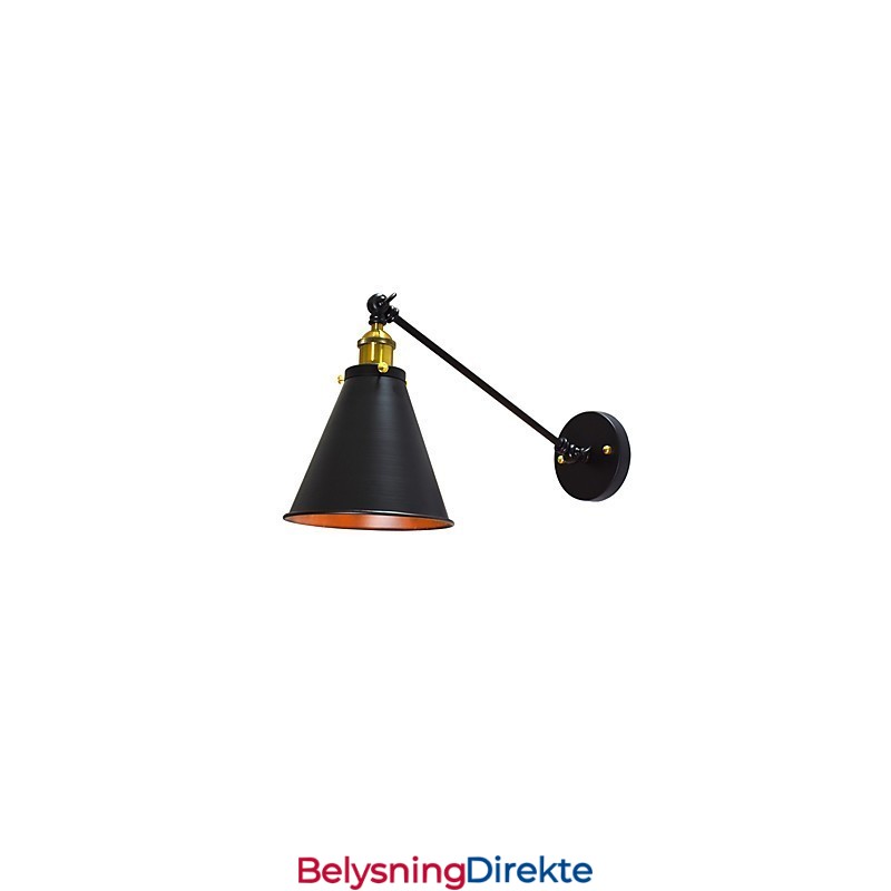 Buzz Paint Enkeltvegg Jernvegglampe Dum Svart Lyssabellampe På Vegg