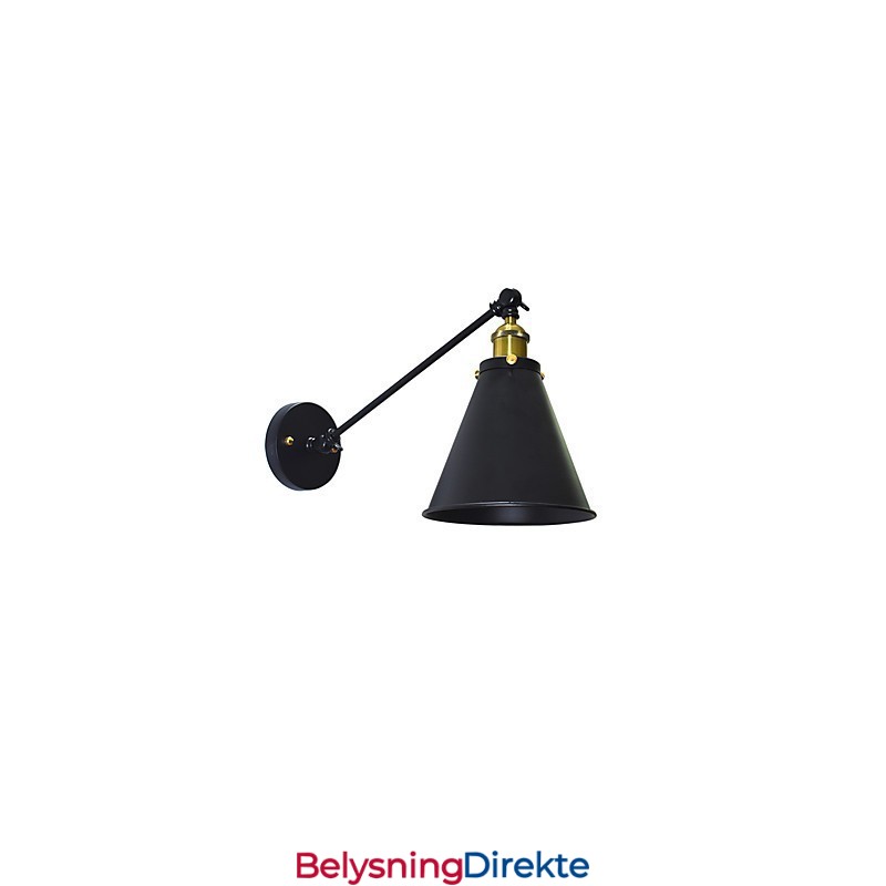 Buzz Paint Enkeltvegg Jernvegglampe Dum Svart Lyssabellampe På Vegg
