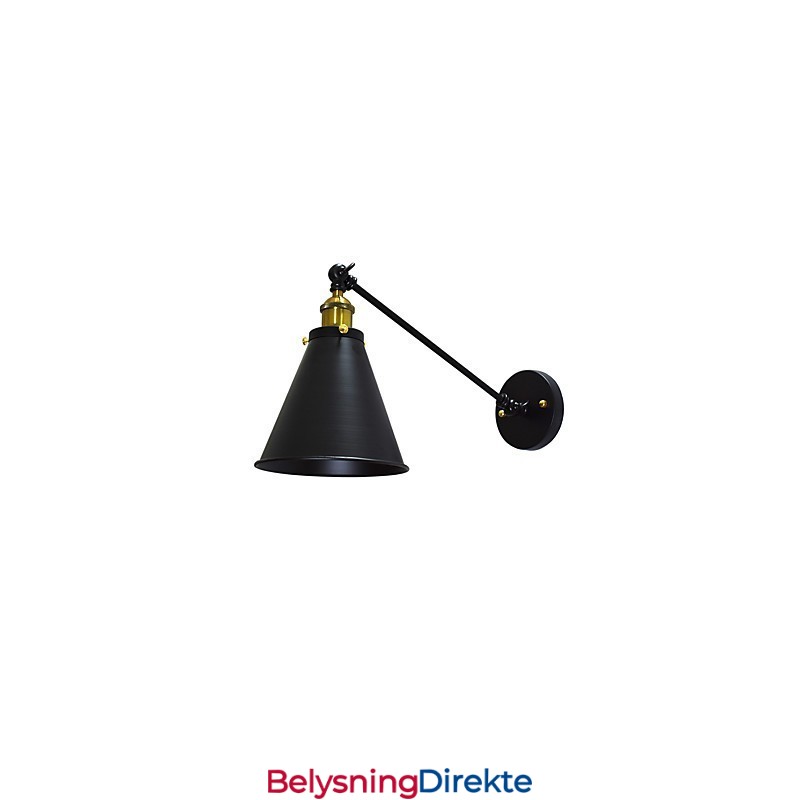 Buzz Paint Enkeltvegg Jernvegglampe Dum Svart Lyssabellampe På Vegg