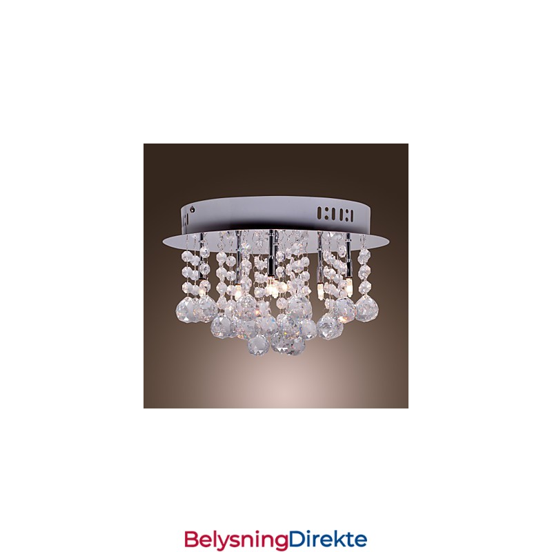 Moderne Samtids Krystall Krom Metall Innfelt Montering