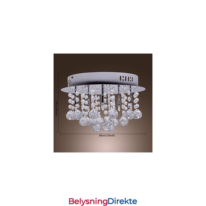 Moderne Samtids Krystall Krom Metall Innfelt Montering