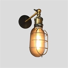 Vintage Svart Metall Loftsvegglampe Stue Spisestue Gang Kafé Barer Bar Vegglampe