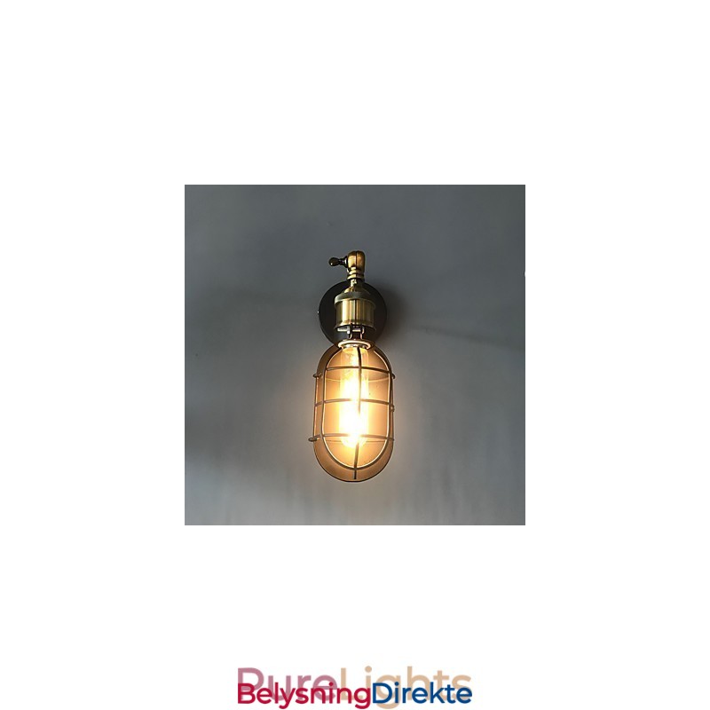 Vintage Svart Metall Loftsvegglampe Stue Spisestue Gang Kafé Barer Bar Vegglampe