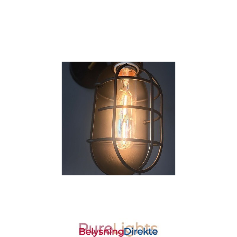 Vintage Svart Metall Loftsvegglampe Stue Spisestue Gang Kafé Barer Bar Vegglampe