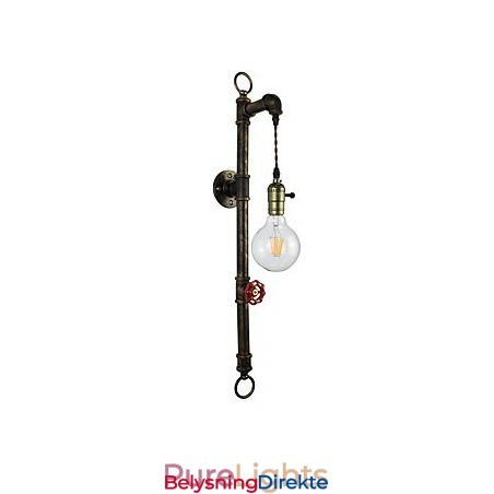 Vegglampe Vegglampe Veggjernsvegglampe Dum Black Lightsaber-Lampe På Veggen