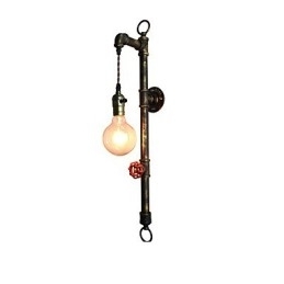 Vegglampe Vegglampe Veggjernsvegglampe Dum Black Lightsaber-Lampe På Veggen