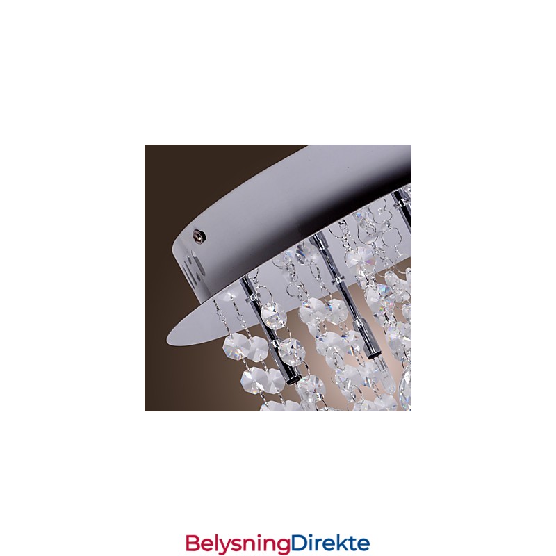 Moderne Samtids Krystall Krom Metall Innfelt Montering