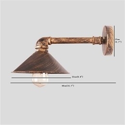 Vannrør Vegglamper Retro Industriell Stil Kreativ Landlig Metall Restaurant Kafé Barer Barbord Vegglamper