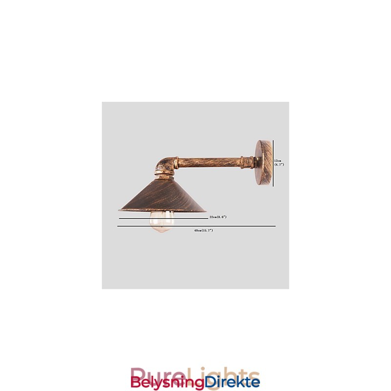 Vannrør Vegglamper Retro Industriell Stil Kreativ Landlig Metall Restaurant Kafé Barer Barbord Vegglamper