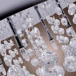 Moderne Samtids Krystall Krom Metall Innfelt Montering