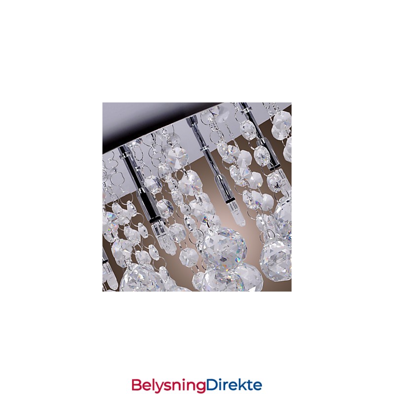 Moderne Samtids Krystall Krom Metall Innfelt Montering