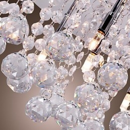 Moderne Samtids Krystall Krom Metall Innfelt Montering