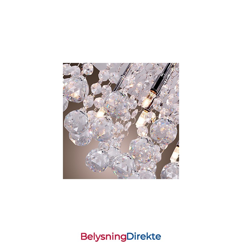 Moderne Samtids Krystall Krom Metall Innfelt Montering