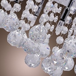 Moderne Samtids Krystall Krom Metall Innfelt Montering