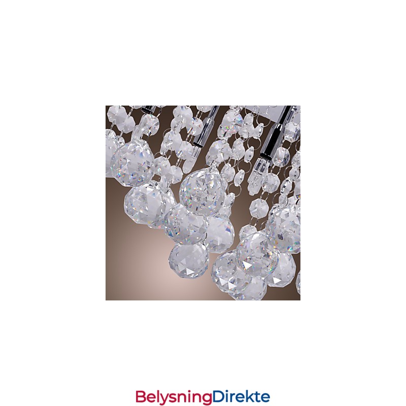 Moderne Samtids Krystall Krom Metall Innfelt Montering