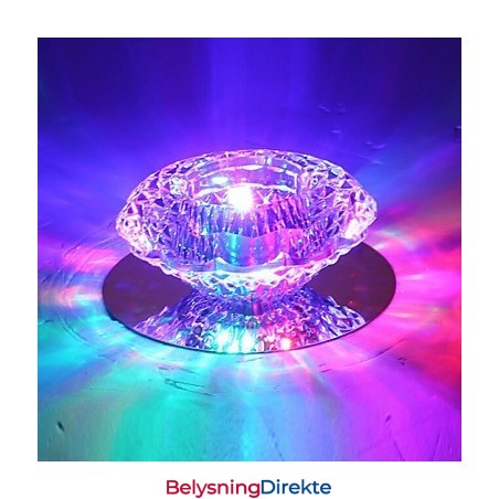 3W Energisparende Moderne Taklampe Krystall Taklampe Nedlyspære Lampe