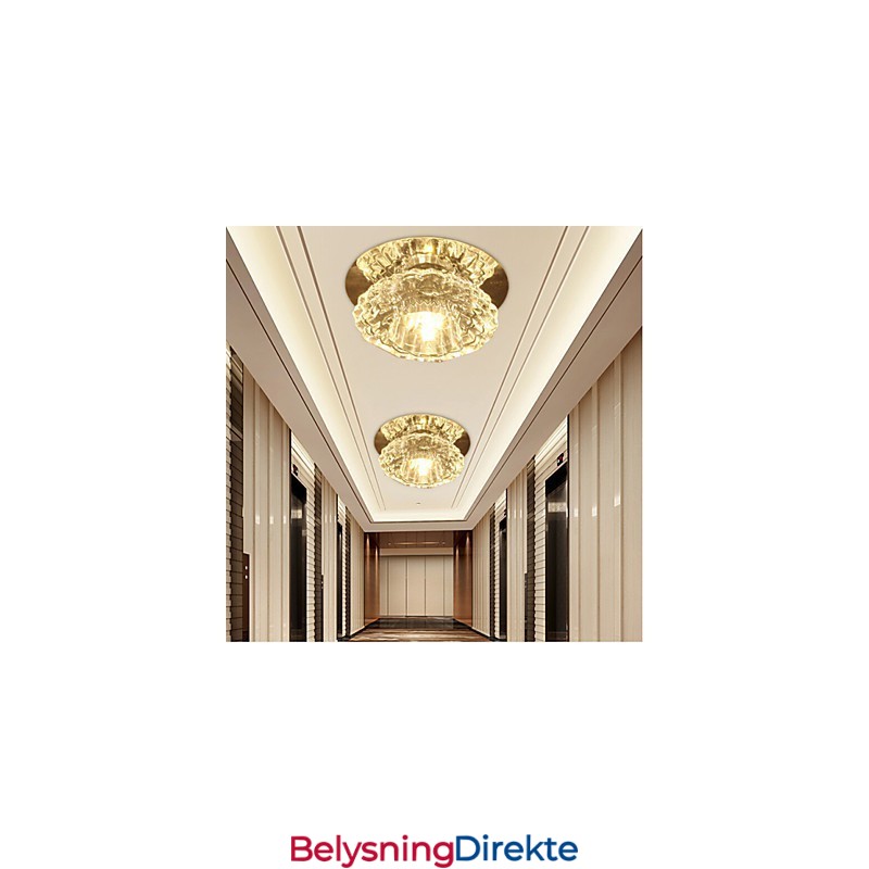 3W Energisparende Moderne Taklampe Krystall Taklampe Nedlyspære Lampe