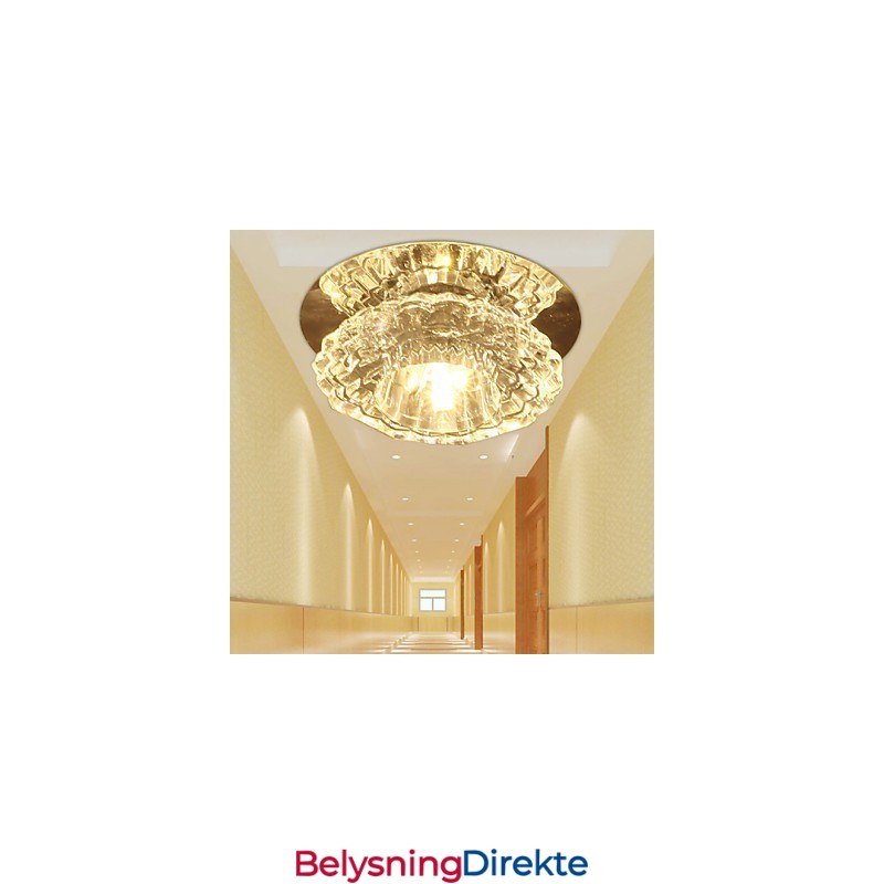 3W Energisparende Moderne Taklampe Krystall Taklampe Nedlyspære Lampe