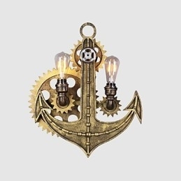 Vintage Industrielle Vegglamper I Treform, Kreative, Dreibare Lys, Restaurant, Kafé, Bar, Dekorasjonsbelysning