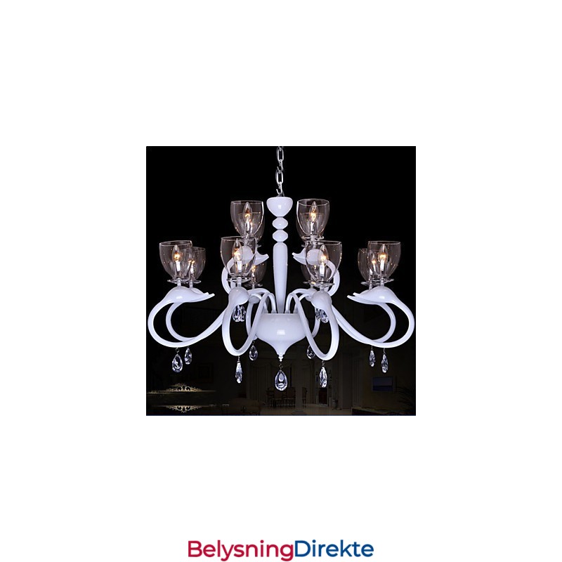 Europeisk Stil Krystalldråpelys Individualitet Kreativ Svane 12 Lys Lysekrone