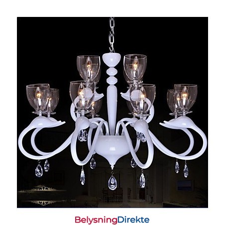 Europeisk Stil Krystalldråpelys Individualitet Kreativ Svane 12 Lys Lysekrone