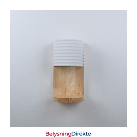 Enkel Vegglampe, Nattbordslampe Med Glassskjerm Og Heltre Til Soverom, Kommode, Stue, Babyrom, Studentrom, Salongbord, Bokhylle