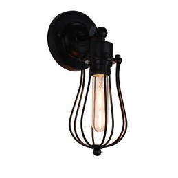 Malt Stålvegglampe Dum Svart Amerikansk Kaffedekorasjon Retro Vegglampe Lyssabellampe På Vegg