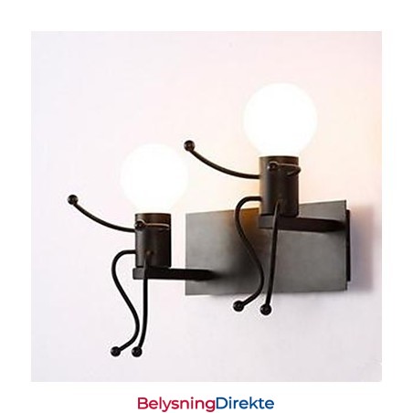 Amerikansk Landlig Jernvegglampe Kreativ Nattbordslampe Til Soverom Varm Midtgang Skurkvegglampe