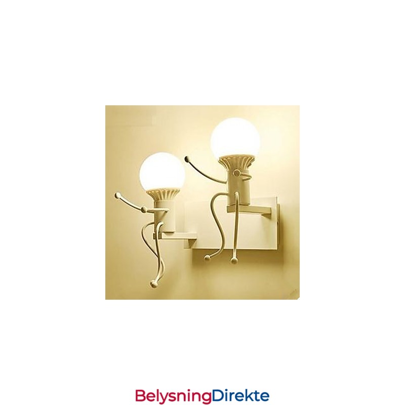 Amerikansk Landlig Jernvegglampe Kreativ Nattbordslampe Til Soverom Varm Midtgang Skurkvegglampe