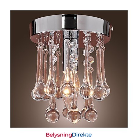 Moderne Samtids Krystall Mini Stil Krom Innfelt Montering