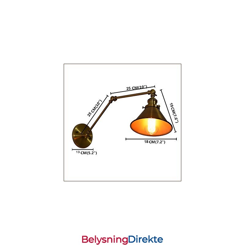 Vegglampe Vegglampe Veggjernsvegglampe Dum Black Lightsaber-Lampe På Veggen