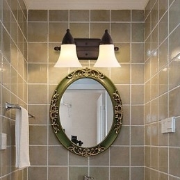 Rustikk Hytte Sort Oksidfinish Funksjon For Øyebeskyttelse Omgivelseslys Vegglampe Vegglampe