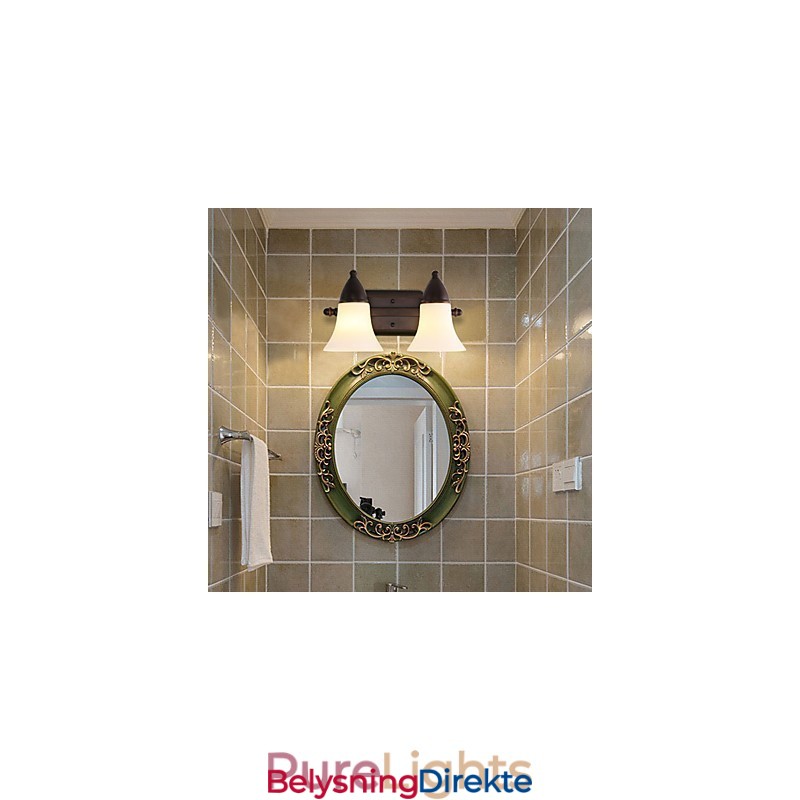 Rustikk Hytte Sort Oksidfinish Funksjon For Øyebeskyttelse Omgivelseslys Vegglampe Vegglampe