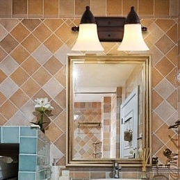 Rustikk Hytte Sort Oksidfinish Funksjon For Øyebeskyttelse Omgivelseslys Vegglampe Vegglampe