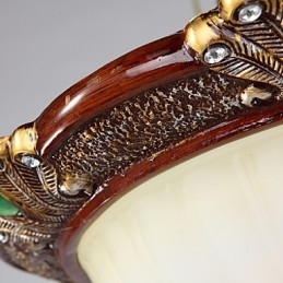 37 * 19 Cm Europeisk Type Harpiksglasskuppellampe Søt Til Å Absorbere Kuppellampe