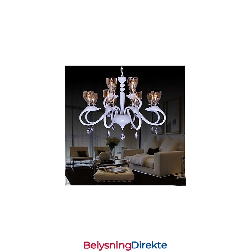 Europeisk Stil Krystalldråpelys Individualitet Kreativ Svane 12 Lys Lysekrone