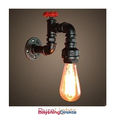 Rustikk Hyttemaling For Omgivelseslys Vegglampe Med Vegglampe