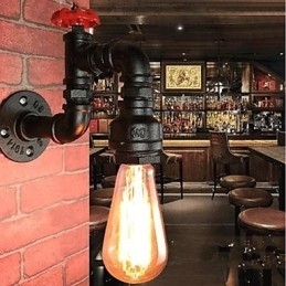 Rustikk Hyttemaling For Omgivelseslys Vegglampe Med Vegglampe