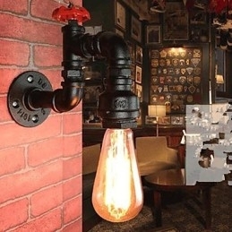 Rustikk Hyttemaling For Omgivelseslys Vegglampe Med Vegglampe