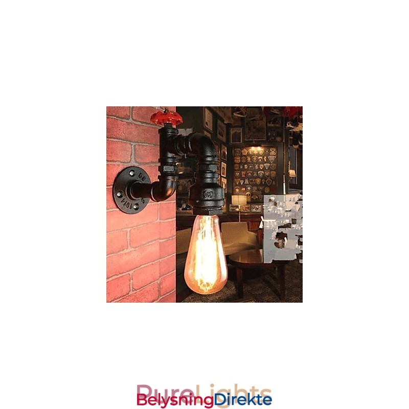 Rustikk Hyttemaling For Omgivelseslys Vegglampe Med Vegglampe