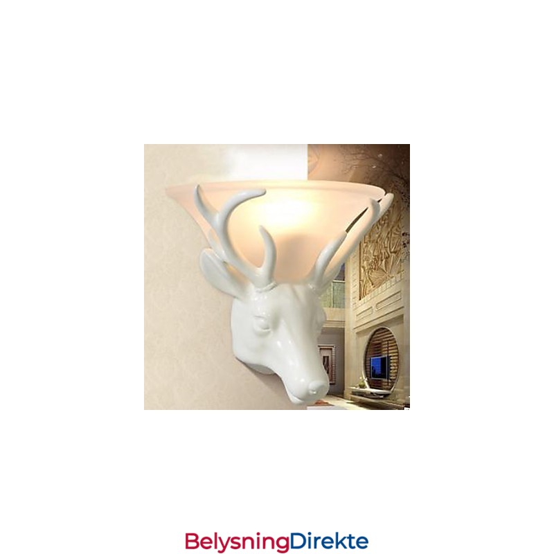 Moderne Og Innleid Hjortehode-Vegglampe Mote Kreativ Stue-Soverom Vegglampe