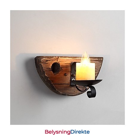 Rustikk Hyttemalingsfunksjon For Mini-Stil Opplyst Vegglampe I Vegg