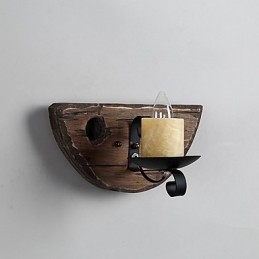 Rustikk Hyttemalingsfunksjon For Mini-Stil Opplyst Vegglampe I Vegg