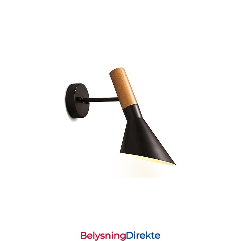 Nord-Europeisk Stil, Trestrukturert Metallvegglampe, Stue, Restaurant, Lysvinkel Justerbar