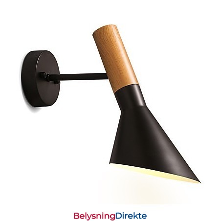 Nord-Europeisk Stil, Trestrukturert Metallvegglampe, Stue, Restaurant, Lysvinkel Justerbar