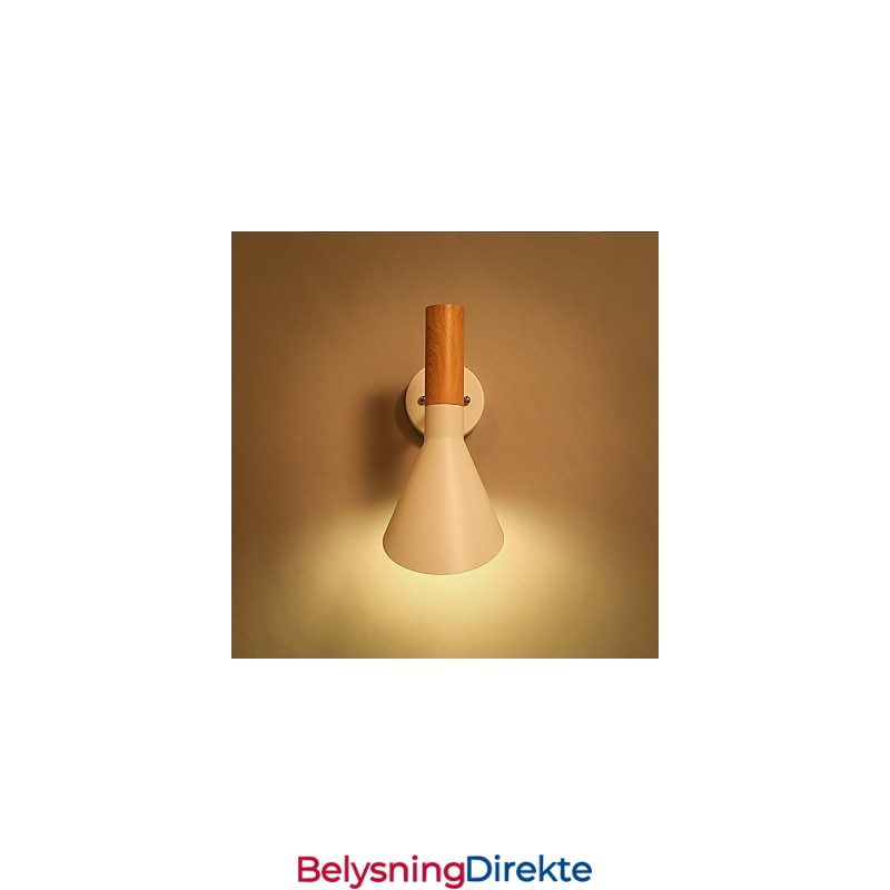 Nord-Europeisk Stil, Trestrukturert Metallvegglampe, Stue, Restaurant, Lysvinkel Justerbar