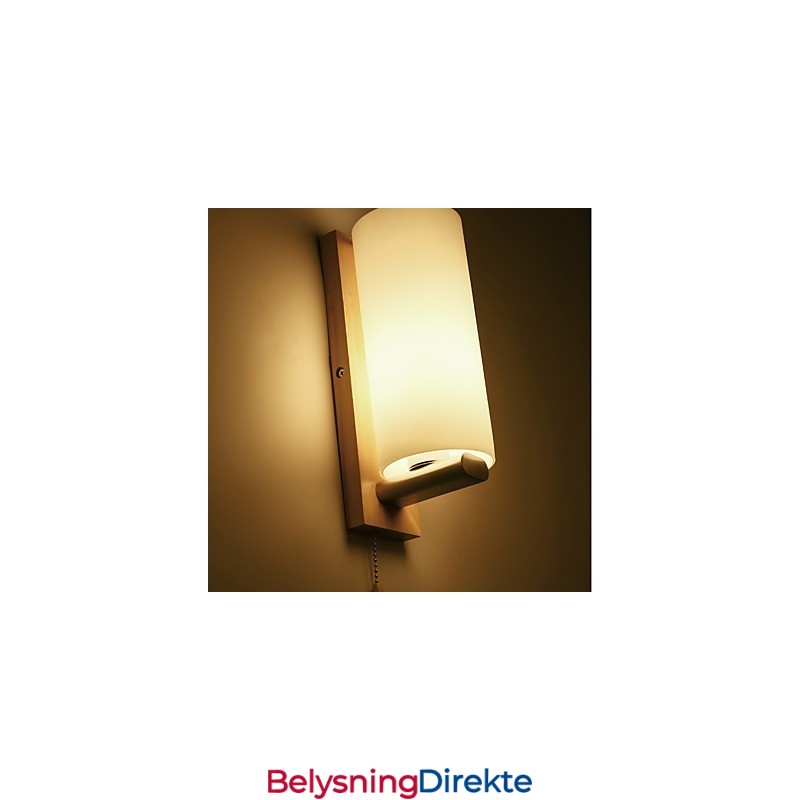 Nyhet Landlig Funksjon For Mini-Stil Øyebeskyttelse Omgivelseslys Vegglampe Vegglampe Tømmertre Nattbordslampe Til Soverom